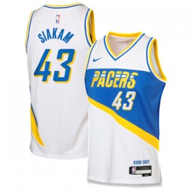 Camiseta Hombre NBA Indiana Pacers Pascal Siakam 2025-26 Nike City Edition Blanco Swingman